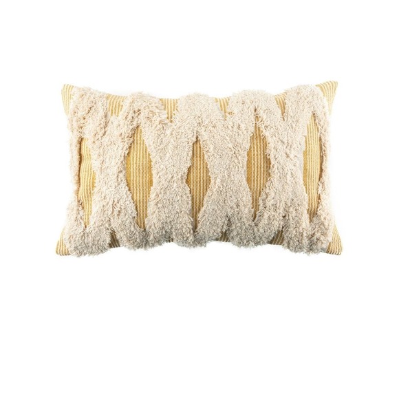 Phantoscope Boho Woven Tufted with Tassel Series Throw Pillow Cover, 12" x 20", - Picture 1 of 4